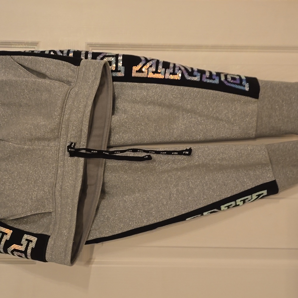 Pink Sequence Jogging Set Jacket Joggers Bling - image 5